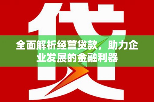 高碑店全面解析经营贷款，助力企业发展的金融利器