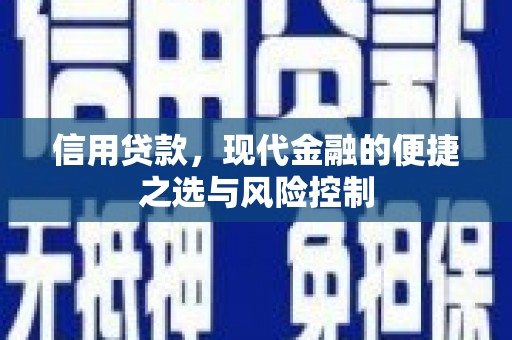 高碑店信用贷款，现代金融的便捷之选与风险控制