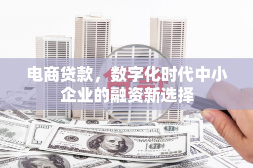 高碑店电商贷款，数字化时代中小企业的融资新选择