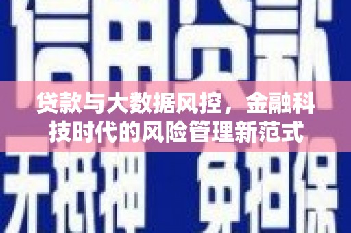 高碑店贷款与大数据风控，金融科技时代的风险管理新范式