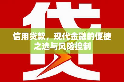 高碑店信用贷款，现代金融的便捷之选与风险控制