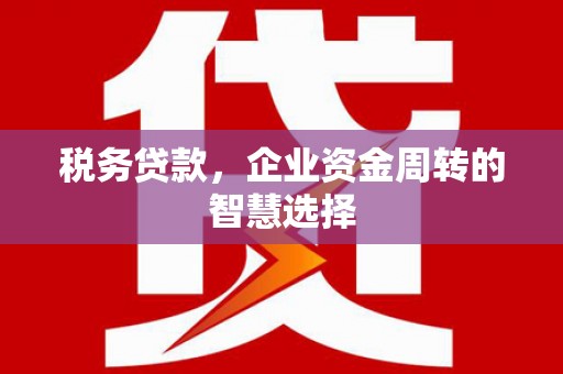 高碑店税务贷款，企业资金周转的智慧选择