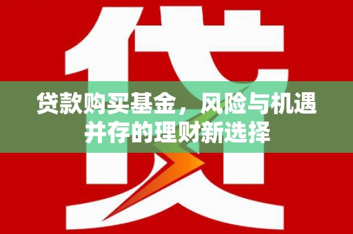 高碑店贷款购买基金，风险与机遇并存的理财新选择