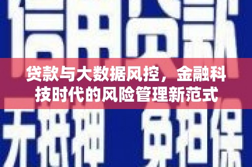 高碑店贷款与大数据风控，金融科技时代的风险管理新范式
