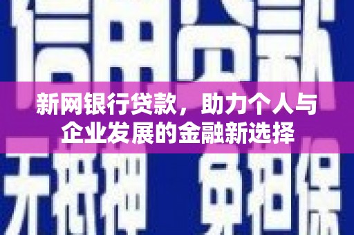 高碑店新网银行贷款，助力个人与企业发展的金融新选择