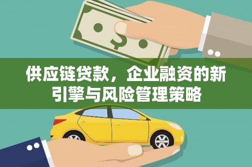 高碑店供应链贷款，企业融资的新引擎与风险管理策略