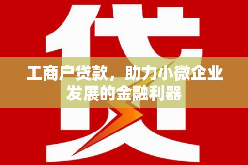 高碑店工商户贷款，助力小微企业发展的金融利器