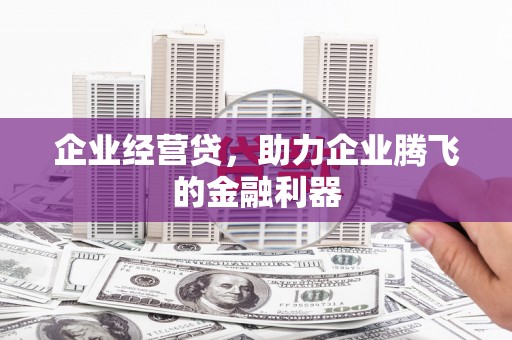高碑店企业经营贷，助力企业腾飞的金融利器