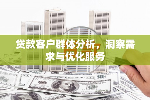 高碑店贷款客户群体分析，洞察需求与优化服务